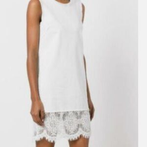 McQ by Alexander McQueen Cream Lace Mini Dress